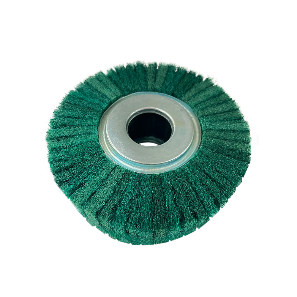 Roda de Manta Abrasiva Verde Média 150x50x32 Abratex | Acabamento Industrial