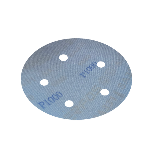 Disco Lixa Velcro 125mm - 5" - Filme - 5 Furos - Uso água ou a Seco