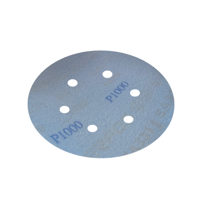 Disco Lixa Velcro 150mm - 6" - Filme - 6 Furos - Caixa 100 un. - ESCOLHA O GRÃO