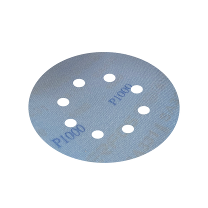 Disco Lixa Velcro 125mm - 5" - Filme - 8 Furos - Caixa 100 un. - ESCOLHA O GRÃO