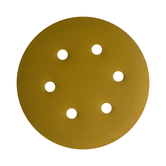 Disco Lixa Velcro 150 - 6" - CA331 - 6 Furos - Caixa 100 Un. - ESCOLHA O GRÃO