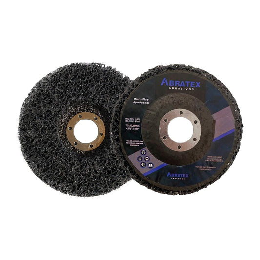 Disco Flap Removedor De Tintas e Vernizes - 115mm ABRATEX | Caixa com 5