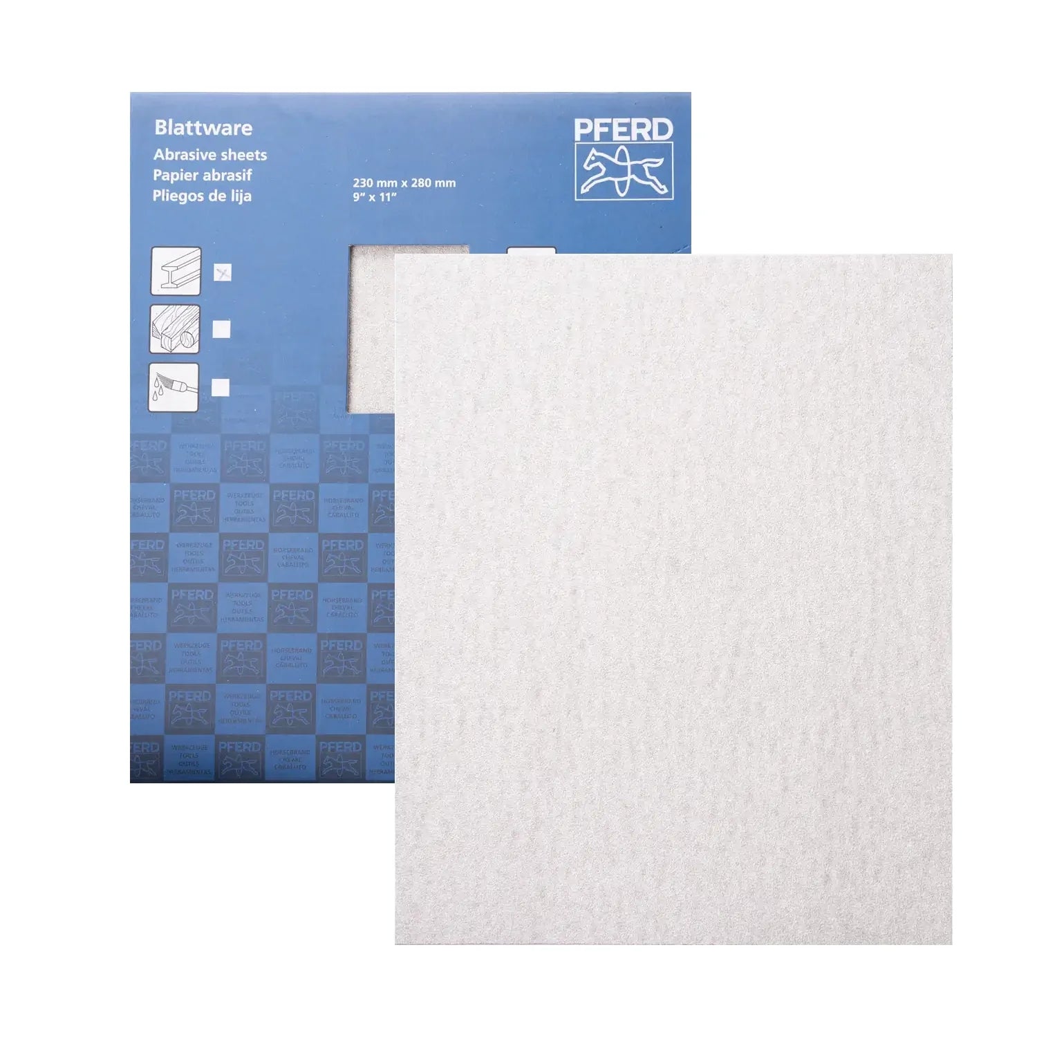 Folha de Lixa Seca ECO-AC PFERD 230 x 280 mm | Alto Desempenho para Lixamento a Seco