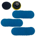 Kit de Restauração de Farol – 50 Discos de Lixa Velcro 75mm + Interface e prato
