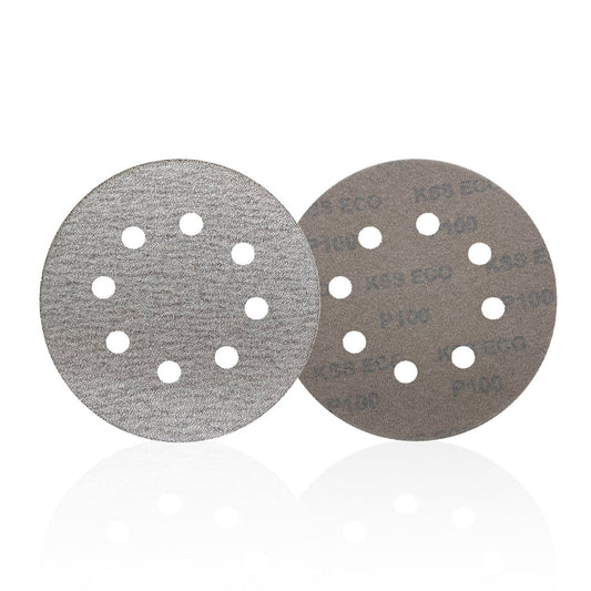 Disco Lixa Velcro 125 - 5" - KSSECO - 8 Furos - Caixa com 100 un. - ESCOLHA O GRÃO