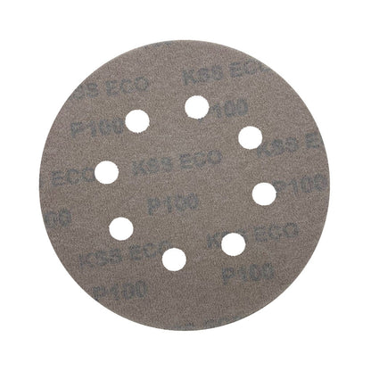 Disco Lixa Velcro 125 - 5" - KSSECO - 8 Furos - Caixa com 100 un. - ESCOLHA O GRÃO