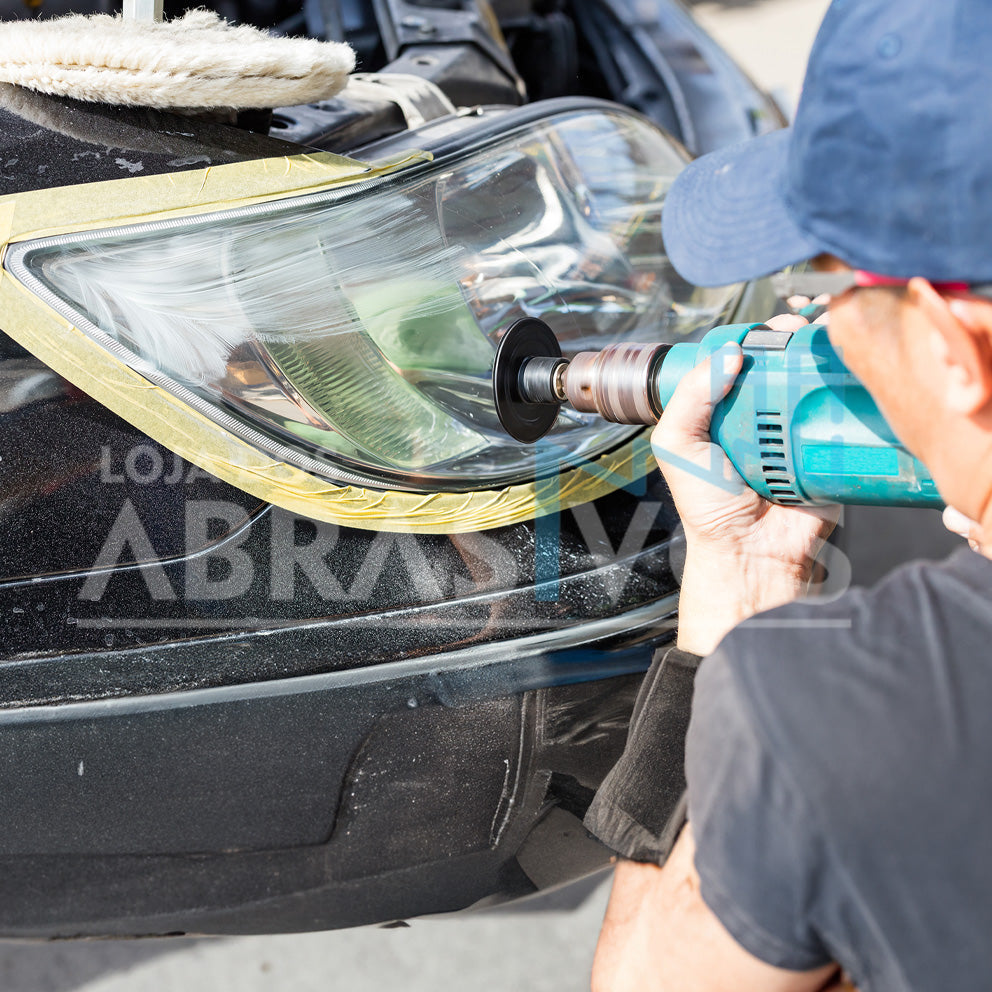 Disco Lixa Velcro 75mm - 3" - Filme - Sem Furo - Caixa com 100 un. - ESCOLHA O GRÃO